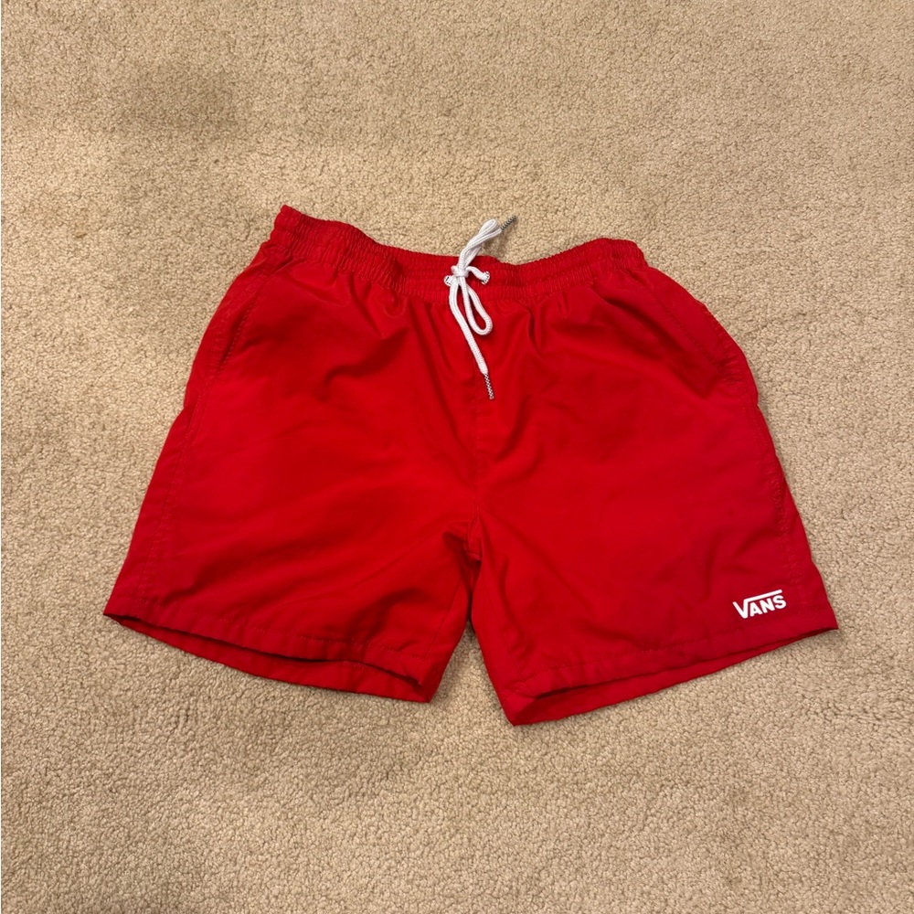 Vans Men's Bright Red Athletic Shorts